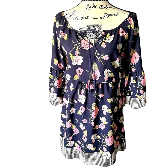 Le Lis Mid sleeve Midi Dress Sz Small - Picture 1 of 11